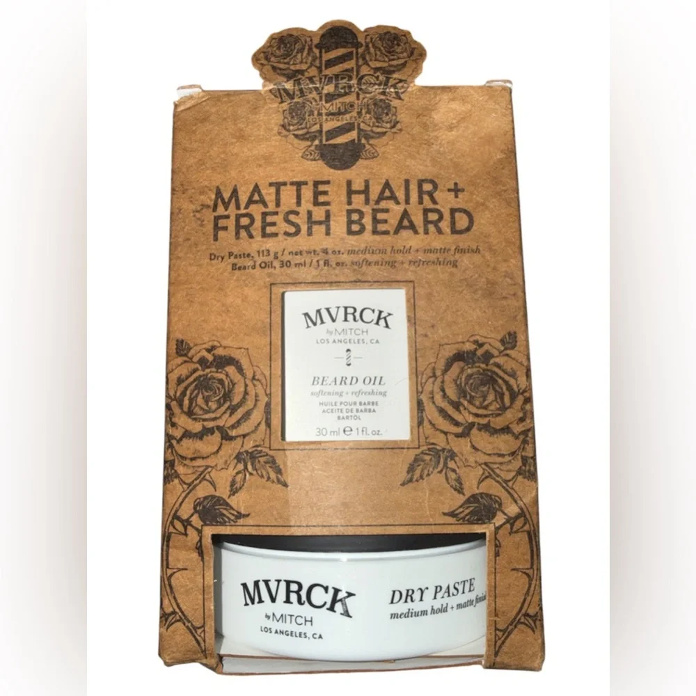 Matte Hair + Fresh Beard Grooming Set — Brown